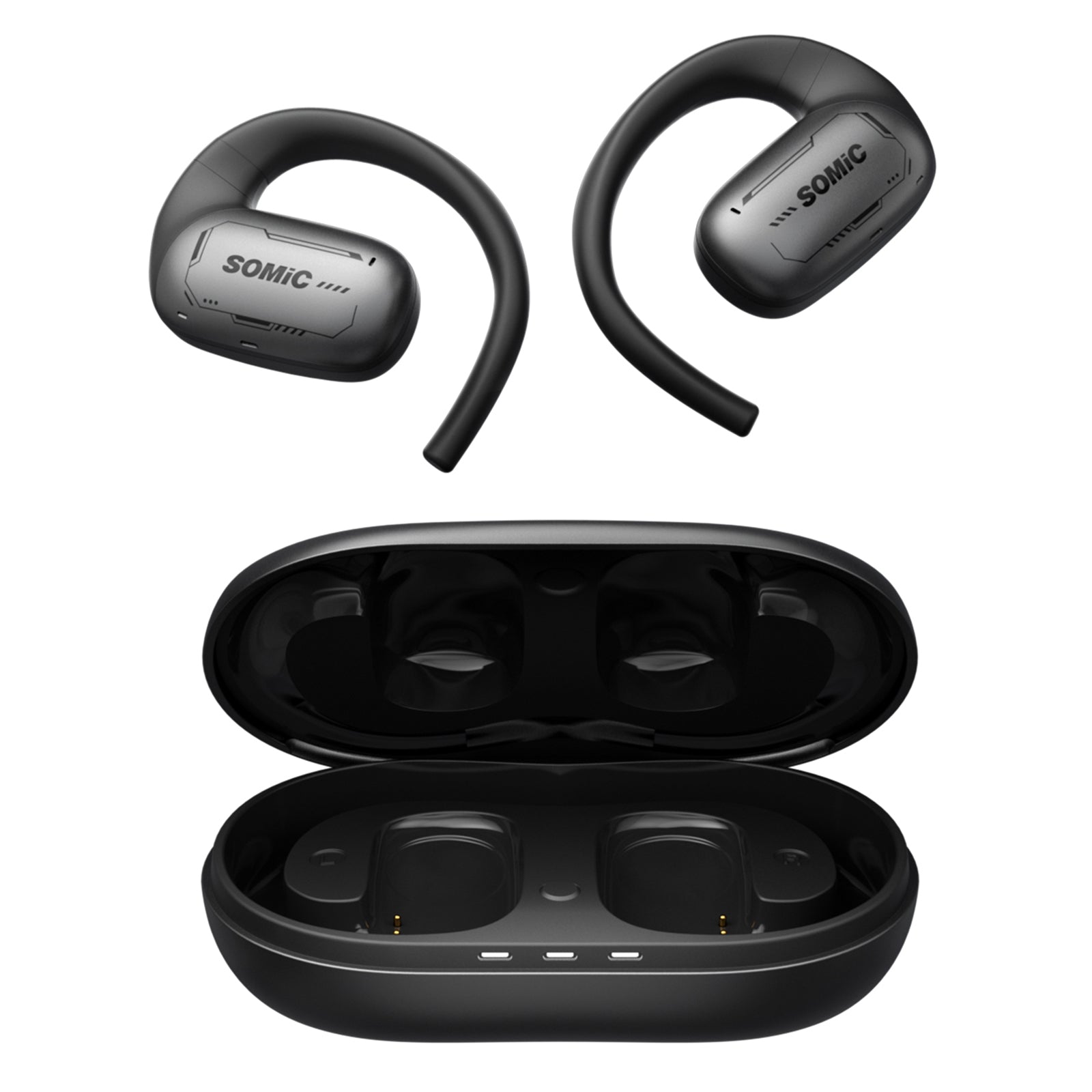 Bezdrátová sluchátka Bluetooth s otevřeným uchem SOMIC E1 s duálním režimem potlačení hluku Bezdrátová sluchátka Bluetooth s otevřeným uchem SOMIC E1 s duálním režimem potlačení hluku